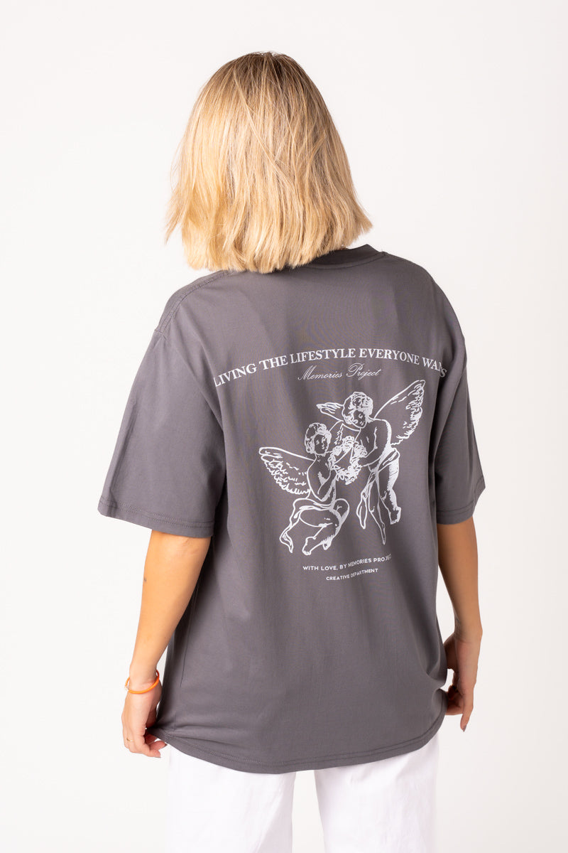 ANGELS TEE GREY