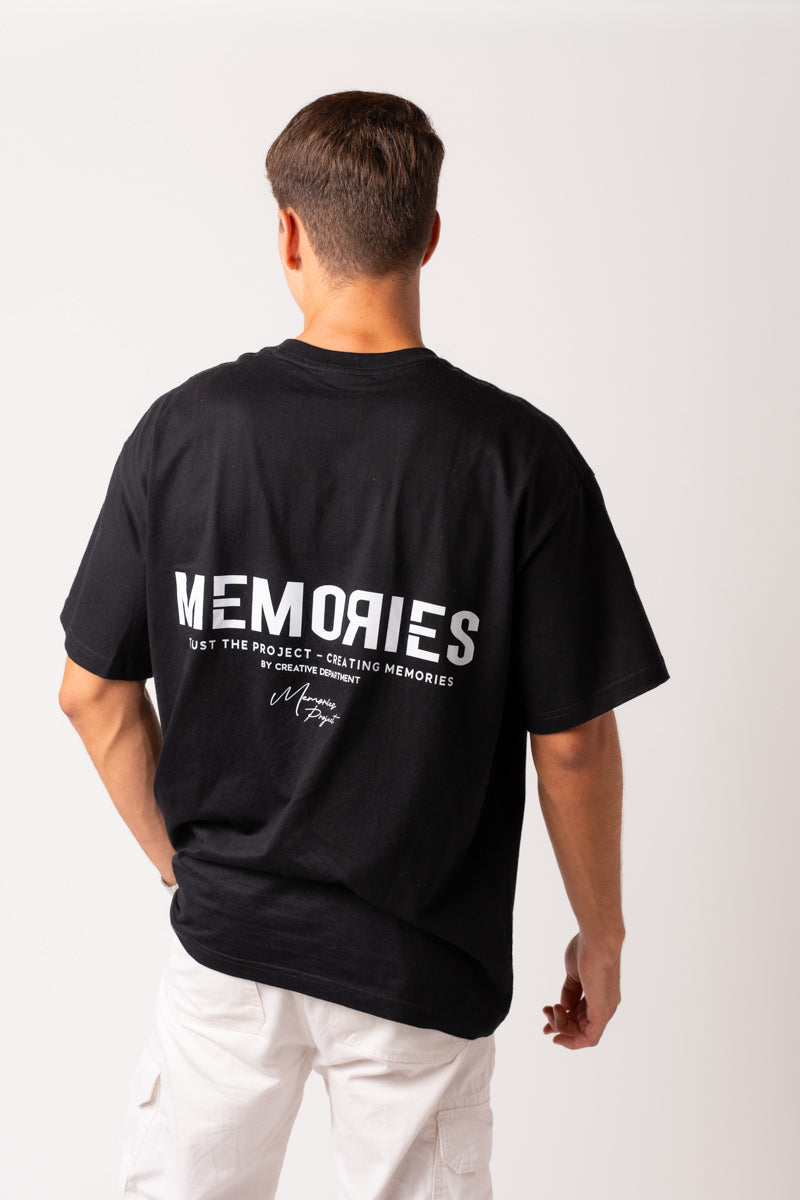 SLEEVE TEXT TEE BLACK