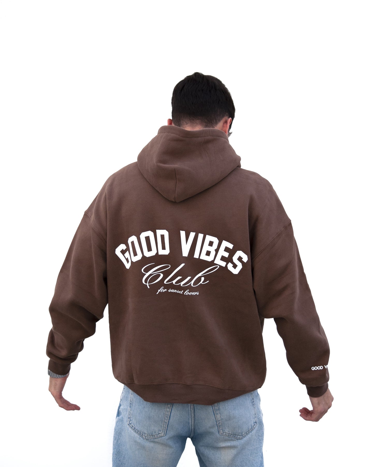 GOOD VIBES CLUB HOODIE BROWN