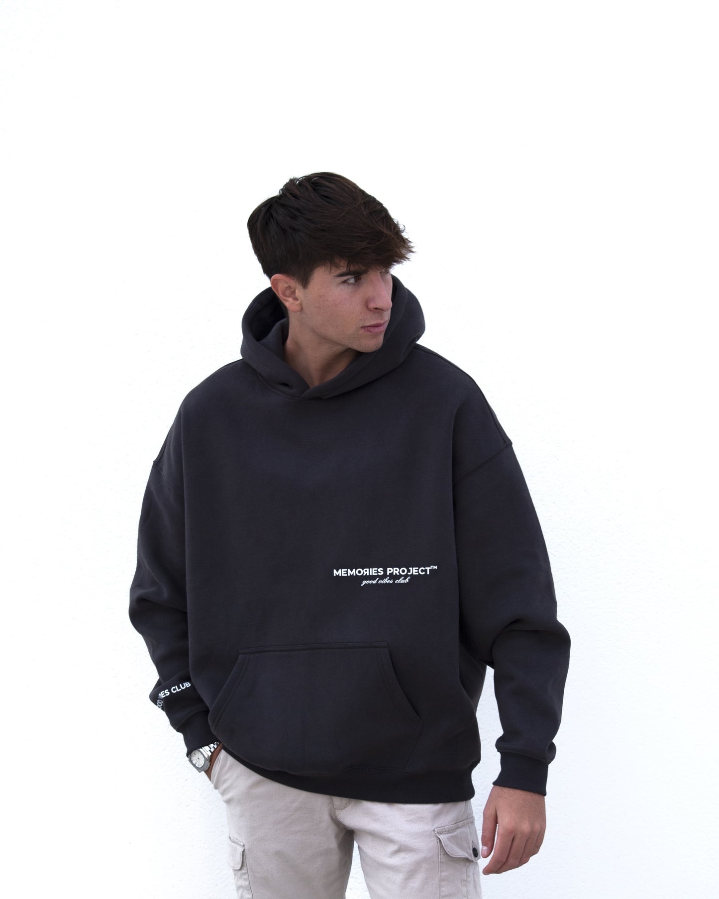 GOOD VIBES CLUB HOODIE DARK GREY