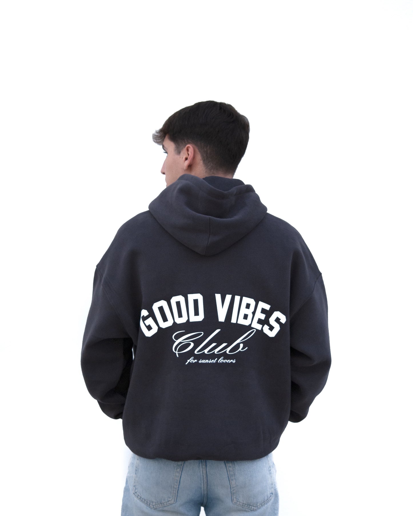 GOOD VIBES CLUB HOODIE DARK GREY